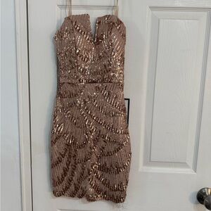 Emerald Sundae new w tags blush color sequin dress juniors xxs